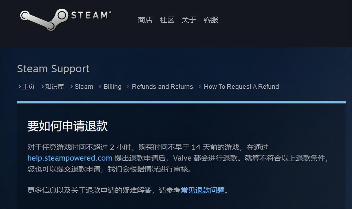 steam退款条件时限（steam申请退款的流程）